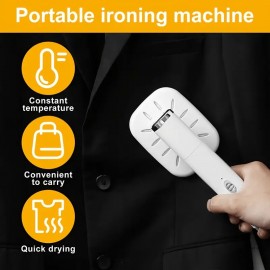 USB電源ポータブルハンドヘルドアイロンワーク - コンパクトで旅行に便利なミニアイロン、乾湿両用の熱圧設定、3Dセンスデザインで家庭・オフィス・外出先での使用に最適 - 電池不要、ギフトに最適、オフィス用衣類メンテナンス | スリークハンドヘルドアイロン | スタイリッシュアイロン