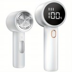 1pc ポータブル電動生地シェーバー、電動リント除去、USB充電式セーターシェーバー、電動リントシェーバー、LEDディスプレイ、フラズリムーバー、ポータブルハーブトリマー