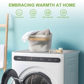 防塵防滑洗濯機カバー - 吸収性、耐久性、ソリッドカラーペッド、家庭用電器、冷蔵庫、ベッドサイドカウンタ、汚れに強い、洗濯機カバーペッド | モダニストデザイン | アンチスリップパッド