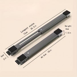 2台の重い調整可能な長さのモバイルスタンド、車輪付き、移動可能な家電に適しています。冷蔵庫、洗濯機、乾燥機、洗濯機、洗濯機に適しています。