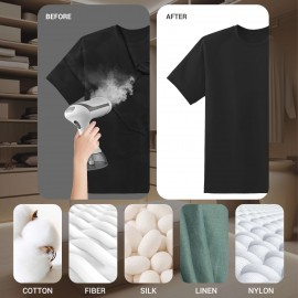 1500ワットハンドヘルド蒸気アイロン - 速い加熱、ポータブル服用蒸気器＆布きれのし取り削除機、家庭用と旅行用のダブル蒸気アイロン＆服用蒸気器、旅行用の服用蒸気器