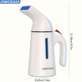 パンケルカ ポータブルハンドヘルド衣類スチーマー、120ml容量、700W、10分でしわ消し、家庭・オフィス・旅行用強力スチーム、ライトグリーン/ミントグリーン/ピンク/ブラック/ホワイト、シンプルモダンデザインのエルゴノミックハンドル付き [PSE認証済]