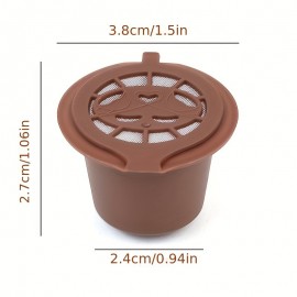 互換性のある再利用可能なシリコンコーヒーポッド｜エスプレッソマシン用カラフルリフィルキャップセット（3個入り）｜高品質で洗いやすく耐久性抜群｜オリジナル機対応｜ブラック、レッド、ブラウンカラー付き｜家庭やオフィスでの使用に最適｜エスプレッソアクセサリー＆コーヒーカップ互換｜耐久性抜群のコーヒーポッド