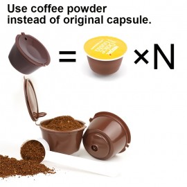 ドルチェグストマシン用の3個パックの再利用可能なコーヒーポッド、スプーン付きのプラスチック製詰め替え可能なコーヒーフィルター、ジェニオ、エスペルタ、ピッコロ、ミニミー、チルコロ、インフィニシマモデルと互換性があります。