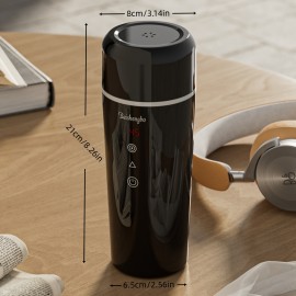 12 V ポータブル電動ケトル - 420 ml ホットウォーターアイソレーションカークップ、磁気誘導搾り、コンパクトトラベルデザイン、フルボディ防水、ドライボイル保護 - 車の旅行、コーヒー、ティー、屋外活動に最適