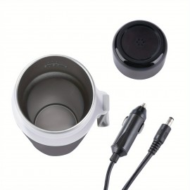 12 V ポータブル電動ケトル - 420 ml ホットウォーターアイソレーションカークップ、磁気誘導搾り、コンパクトトラベルデザイン、フルボディ防水、ドライボイル保護 - 車の旅行、コーヒー、ティー、屋外活動に最適