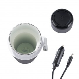 12 V ポータブル電動ケトル - 420 ml ホットウォーターアイソレーションカークップ、磁気誘導搾り、コンパクトトラベルデザイン、フルボディ防水、ドライボイル保護 - 車の旅行、コーヒー、ティー、屋外活動に最適