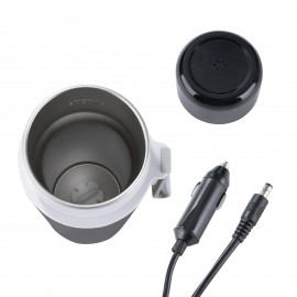 12 V ポータブル電動ケトル - 420 ml ホットウォーターアイソレーションカークップ、磁気誘導搾り、コンパクトトラベルデザイン、フルボディ防水、ドライボイル保護 - 車の旅行、コーヒー、ティー、屋外活動に最適