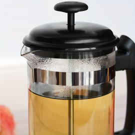 34オンス フレンチプレス コーヒーメーカー - 耐熱厚手ガラス、304ステンレス鋼、滑り止めシリコンベース、家庭＆キャンプ用コールドブリュー