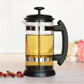 34オンス フレンチプレス コーヒーメーカー - 耐熱厚手ガラス、304ステンレス鋼、滑り止めシリコンベース、家庭＆キャンプ用コールドブリュー