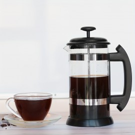 34オンス フレンチプレス コーヒーメーカー - 耐熱厚手ガラス、304ステンレス鋼、滑り止めシリコンベース、家庭＆キャンプ用コールドブリュー