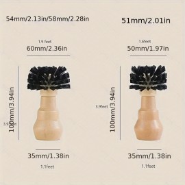 木製エスプレッソマシン用クリーニングブラシ - 人間工学に基づいたハンドル付きバリスタコーヒータンパー用スクラブツール - コーヒー＆エスプレッソメーカー用効果的なフィルターバスケットクリーナー - エッセンシャルコーヒーショップアクセサリー