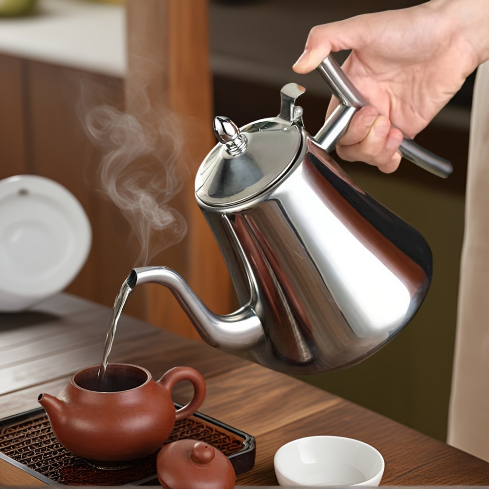 1.5L 厚手ステンレススチールケトル 家庭用、フィルター付き、コーヒー/ティーに最適、ホテル/レストランに適し、インダクション調理器に互換性あり。 1.5L 厚手ステンレススチールケトル 家庭用、フィルター付き、コーヒー/ティーに最適、ホテル/レストランに適し、インダクション調理器に互換性あり。