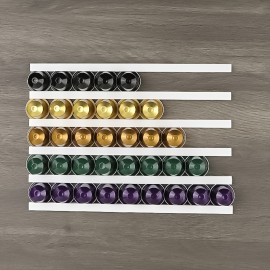 6個 DIY キャプスルコーヒー収納ラック エスプレッソコーヒーポッド クリエイティブ コーヒー収納カードスロット楽しいホームデコレーション収納 キャプスルコーヒーのモデルに関係なく ブラック/ホワイト