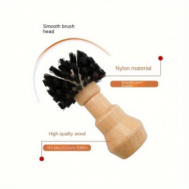 ポータブルフィルタクリーニングブラシ、バリスタエスプレッソコーヒータンパークリーニングブラシ 51mm 54mm 58mm 木製ハンドル付きツール
