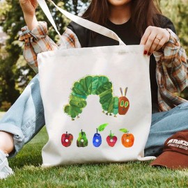 The Very Hungry Caterpillar レディース スタイリッシュ カジュアル ユニセックス キャンバス トートバッグ