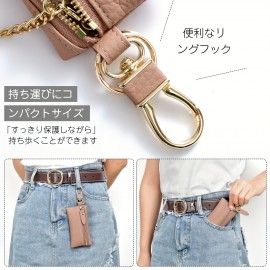 プレミアム本革キーホルダーウォレット ジッパー付き - ユニセックス 車用キー収納＆オーガナイザー、ブラック・オリーブグリーン・ベージュ・ゴールドトーン クラスプ 日常使いやギフトに最適