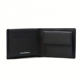 ポーターカレントウォレット - プレミアム本革製ビフォールド、コインポケット付き、メンズ用スリークビジネススタイル
