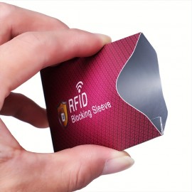 1/3/5個セット RFIDブロッキングメタルカードホルダー - スリム防犯アルミニウムウォレットスリーブ、多色オプション、クレジットカード用耐久性旅行保護（5.79x8.79cm）、シックなメタリック風合い｜銅版紙