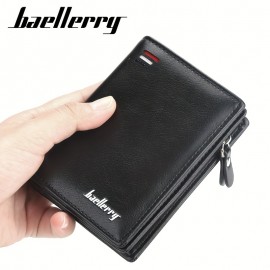 メンズ財布 ジッパーショートウォレット マルチカード ファッション 縦型 ミニ小銭入れ ギフト 男性用
